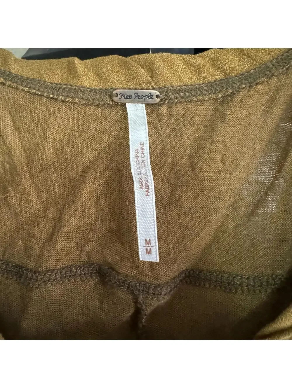 Free People tank in mustard color